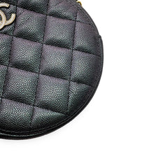 Load image into Gallery viewer, CHANEL Round Mini Classic Chain Shoulder MetalicGrayAP0245 Caviar Leather
