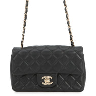 CHANEL Mini Materasse Chain Shoulder BlackA69900 Lambskin Size 20