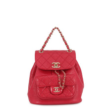 将图像加载到图库查看器中，CHANEL Matelasse ChainBackpack RedAS2908 Leather
