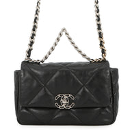 CHANEL CHANEL19 Matelasse Shoulder Bag BlackAS1160-B07327-94305 Shiny Lambskin