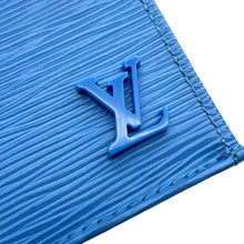 将图像加载到图库查看器中，LOUIS VUITTON Petit Sac Plat BlueM80167 Epi Leather
