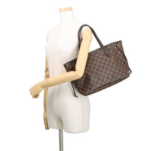 将图像加载到图库查看器中，LOUIS VUITTON Neverfull RedN51109 Damier Ebene Canvas Size PM
