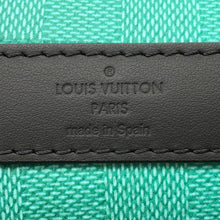 将图像加载到图库查看器中，LOUIS VUITTON Weekend tote Green/YellowM59919 Damier stripe Size PM
