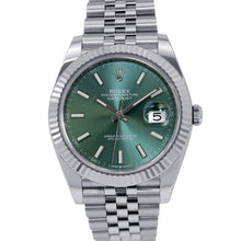 Load image into Gallery viewer, ROLEX Datejust W41mm Stainless Steel K18WG Mint Green Dial126334

