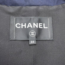 将图像加载到图库查看器中，CHANEL Short Trench Size 34 NavyP80388 Cotton82% Silk18%
