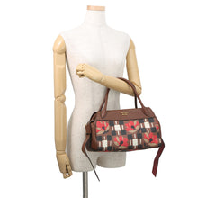 将图像加载到图库查看器中，PRADA Bowling 2-way Handbag Brown/Multicolor1BB030 Leather PVC
