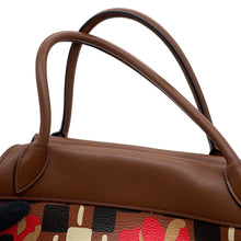 将图像加载到图库查看器中，PRADA Bowling 2-way Handbag Brown/Multicolor1BB030 Leather PVC

