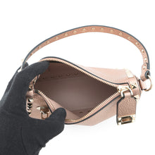 将图像加载到图库查看器中，Valentino Garavani Rock Studded Handbag Baby Pink8W2B0J47FQE.GF9 Laminated Grained Calf Leather Size Small
