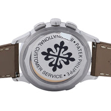 Load image into Gallery viewer, PATEK PHILIPPE Complications World Time Chronograph W41mm Stainless Steel Leather Rose Gold Dial5935A-001
