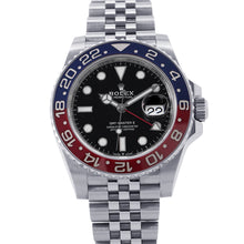 将图像加载到图库查看器中，ROLEX GMT Master II W40mm Stainless Steel Black Dial126710BLRO
