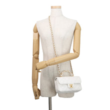 Load image into Gallery viewer, CHANEL Matelasse Top Handle ChainShoulder Bag WhiteAS5702-B21431-10601 Caviar Leather Size Small
