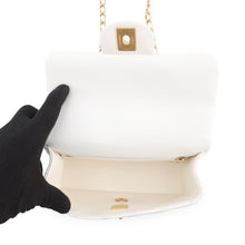 Load image into Gallery viewer, CHANEL Matelasse Top Handle ChainShoulder Bag WhiteAS5702-B21431-10601 Caviar Leather Size Small
