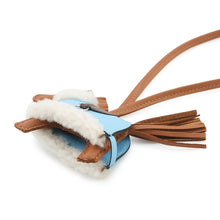 将图像加载到图库查看器中，HERMES Rodeo Robeo Plush Gold/Celeste/Terre Lambskin Mouton Size PM
