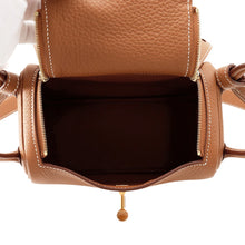 Load image into Gallery viewer, HERMES Lindy Gold Taurillon Clemence Size Mini
