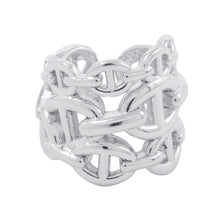 将图像加载到图库查看器中，HERMES Chaine d'Ancre Anchene Ring Size GM/47/#7 SV925
