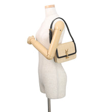 将图像加载到图库查看器中，SAINT LAURENT PARIS Solferino Shoulder Bag Beige/Black739139 Nubuck Leather Patent Leather Size Small
