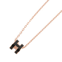 Load image into Gallery viewer, HERMES Pop Ash Necklace Size Mini Black Gold Plated Lacquer
