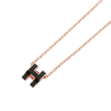 Load image into Gallery viewer, HERMES Pop Ash Necklace Size Mini Black Gold Plated Lacquer
