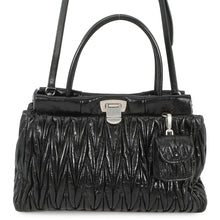 将图像加载到图库查看器中，MIUMIU Matelassé 2-Way Handbag Black5BA202 Leather
