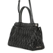 Load image into Gallery viewer, MIUMIU Matelassé 2-Way Handbag Black5BA202 Leather
