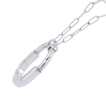 Load image into Gallery viewer, TIFFANY&amp;Co. Padlock Pendant Size Medium72342275 18K White Gold
