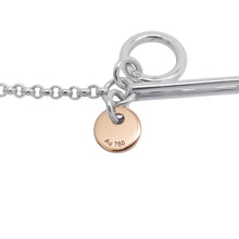 将图像加载到图库查看器中，HERMES Ex Libris Necklace Size PM SV925 K18PG
