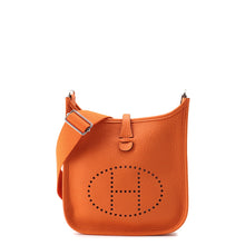 将图像加载到图库查看器中，HERMES Evelyne3 Orange Taurillon Clemence Size 23
