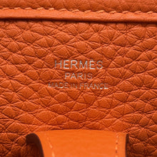 将图像加载到图库查看器中，HERMES Evelyne3 Orange Taurillon Clemence Size 23
