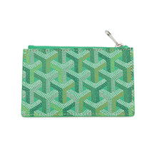 将图像加载到图库查看器中，GOYARD Bourbon Zip-Around Card Holder Meadow GreenBOURBOPMLTY PVC/Leather

