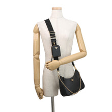 将图像加载到图库查看器中，PRADA Re-Edition 2005 2WAYChainShoulder Bag Black1BH204 Saffiano LeatherLeather
