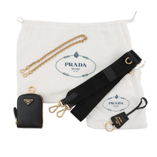 将图像加载到图库查看器中，PRADA Re-Edition 2005 2WAYChainShoulder Bag Black1BH204 Saffiano LeatherLeather
