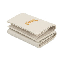 将图像加载到图库查看器中，SAINT LAURENT PARIS Origami Tiny Wallet Off-white668274 Leather

