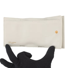 将图像加载到图库查看器中，SAINT LAURENT PARIS Origami Tiny Wallet Off-white668274 Leather
