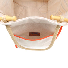 将图像加载到图库查看器中，HERMES Cadrege Beach Bag Blue/Yellow/Pink Toile H
