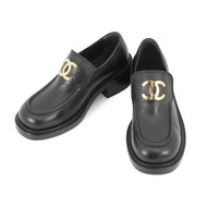 CHANEL CC logo loafersG39602 Leather Size 37 1/2