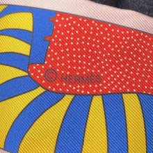 Load image into Gallery viewer, HERMES Twilly HERMES Factory Suite Rose Pale/Blue/Multicolor Silk100%

