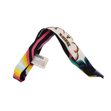 Load image into Gallery viewer, HERMES Twilly Doll Brides de Gala Shadow Black/Jaune/Multicolor Silk100%
