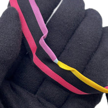 Load image into Gallery viewer, HERMES Twilly Doll Brides de Gala Shadow Black/Jaune/Multicolor Silk100%
