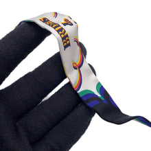 Load image into Gallery viewer, HERMES Twilly Doll Brides de Gala Shadow Black/Jaune/Multicolor Silk100%
