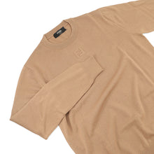 Load image into Gallery viewer, FENDI Logo sweateater Size 48 BrownFZX091 Wool98% Polyurethane2%
