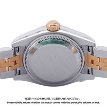 将图像加载到图库查看器中，ROLEX Datejust W26mm Stainless Steel K18PG Meteorite Dial179171G
