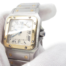 Load image into Gallery viewer, CARTIER Santos Galve LM H41mm×W29mm Stainless Steel 18KYG Ivory DialW20011C4
