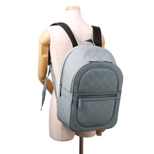 将图像加载到图库查看器中，GUCCI Rubber Effect Backpack Light Blue771280 GG rubber effect leather Size Medium
