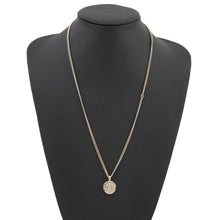 将图像加载到图库查看器中，CHANEL CC Logo Coin NecklaceABG026 Gold Plated Rhinestone
