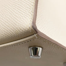 Load image into Gallery viewer, HERMES Kelly Sellier Craie/Gold/Mauve Pale Epsom Size 25
