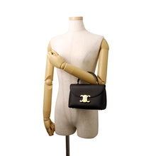 将图像加载到图库查看器中，CELINE Teen Nino Bag Black118113 Leather
