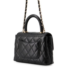 Load image into Gallery viewer, CHANEL Matelasse Coco Handle Chain Shoulder Bag BlackAP4244 Caviar Leather Size Mini mini

