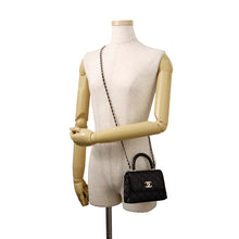Load image into Gallery viewer, CHANEL Matelasse Coco Handle Chain Shoulder Bag BlackAP4244 Caviar Leather Size Mini mini
