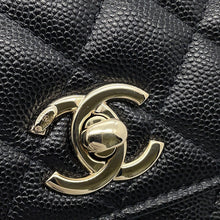 Load image into Gallery viewer, CHANEL Matelasse Coco Handle Chain Shoulder Bag BlackAP4244 Caviar Leather Size Mini mini

