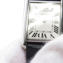 Load image into Gallery viewer, CARTIER tank mast SM H29.5mm×W22mm Stainless Steel Leather Silver DialWSTA0042
